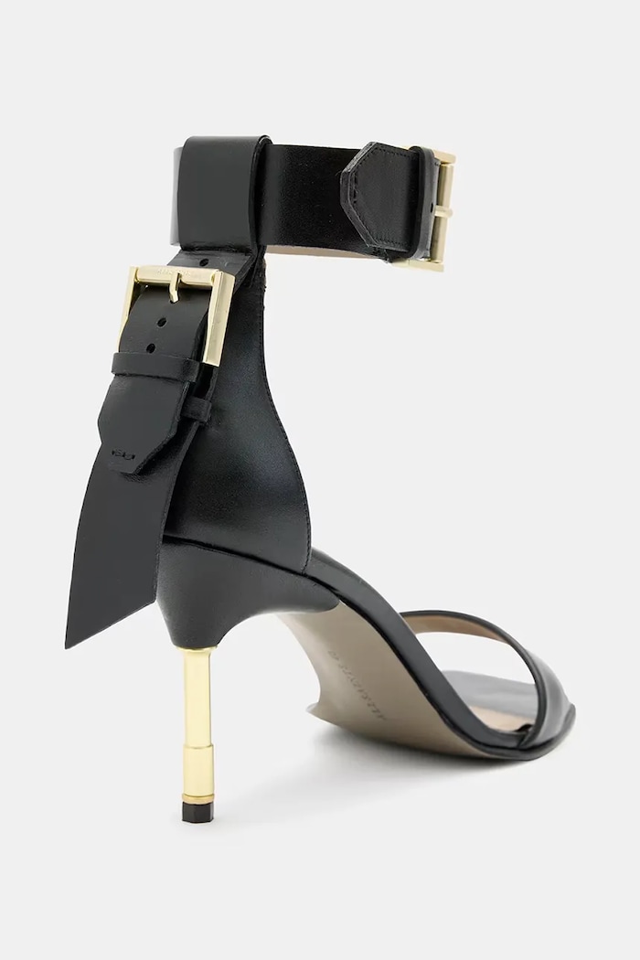 AllSaints sandale de piele Noir Mid Sandal negru W151FB