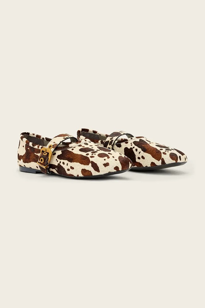 AllSaints baleríny kožené Sabine Shoe W033FE béžová SS26