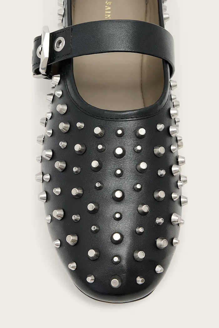 AllSaints balerini de piele Sabine Stud Shoe W088FE negru