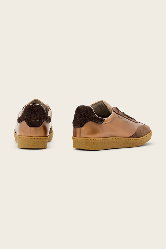 Obuwie AllSaints sneakersy skórzane Thelma Sneaker W111FB.BBR brązowy