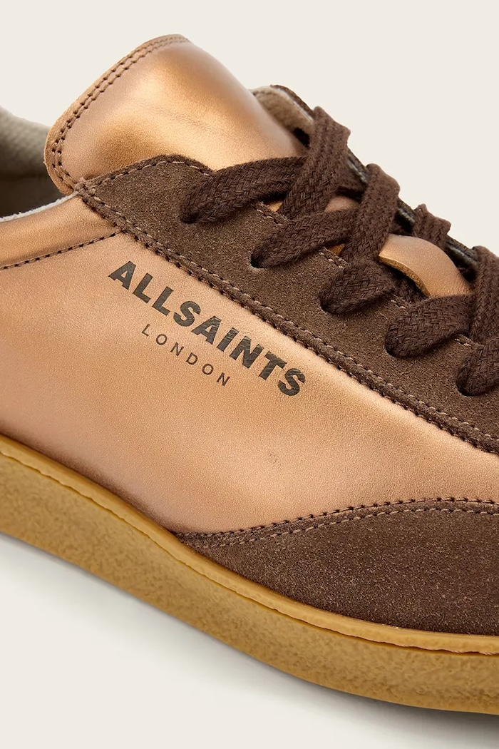 AllSaints sneakersy skórzane Thelma Sneaker brązowy W111FB.BBR