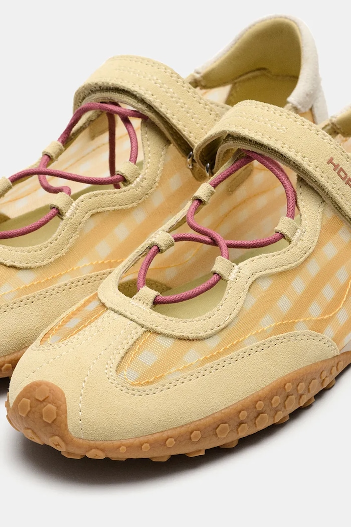 Încălțăminte Hoff BRIDGE BOW VICHY SUN sneakers pentru femei, din piele întoarsă 12661047 galben