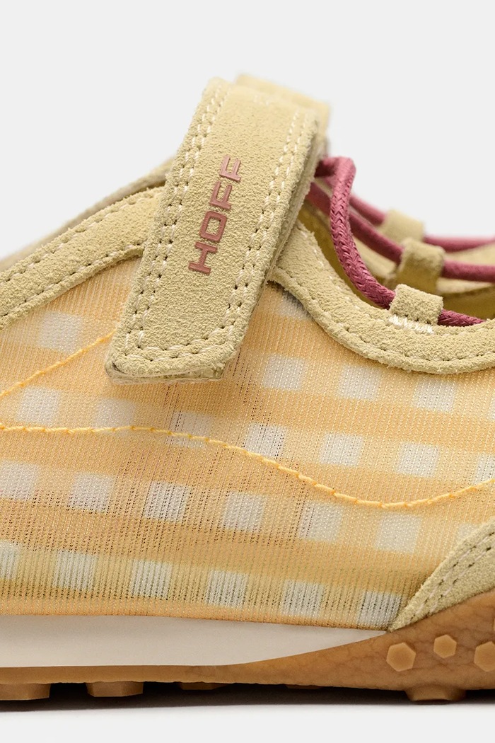 Hoff BRIDGE BOW VICHY SUN sneakers pentru femei, din piele întoarsă galben 12661047