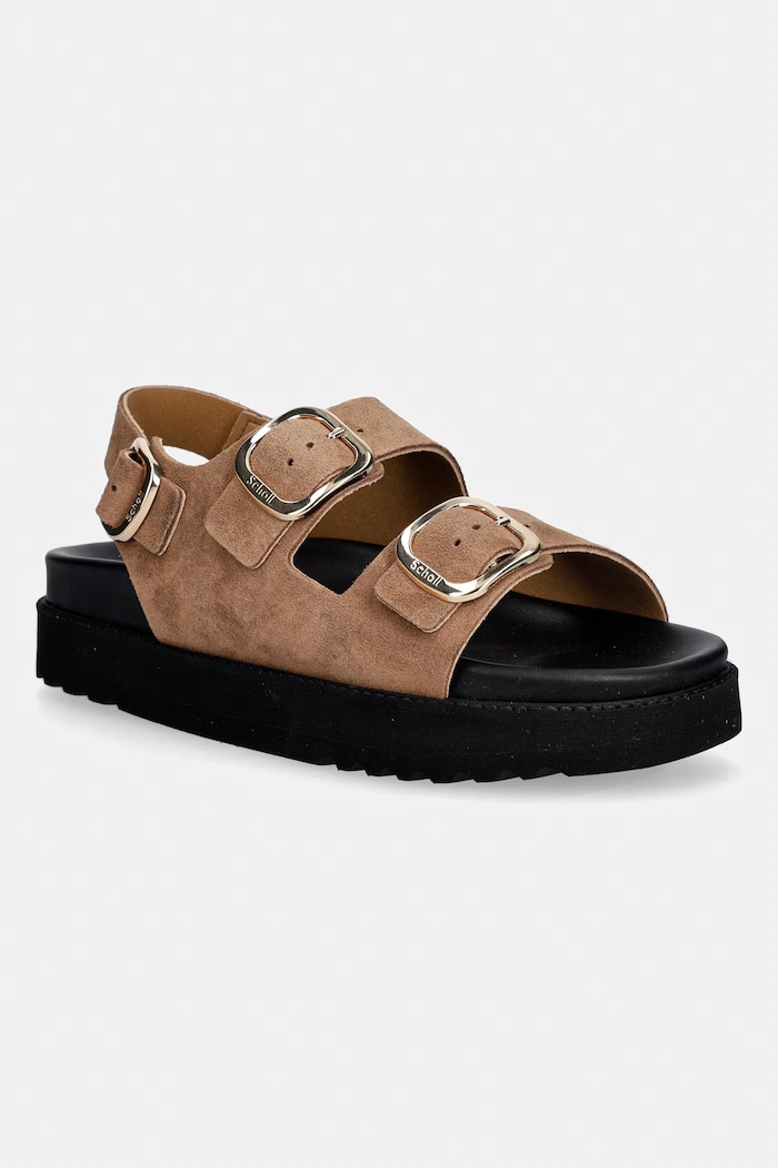 Scholl sandali in camoscio BLAKE pelle scamosciata marrone F007761062