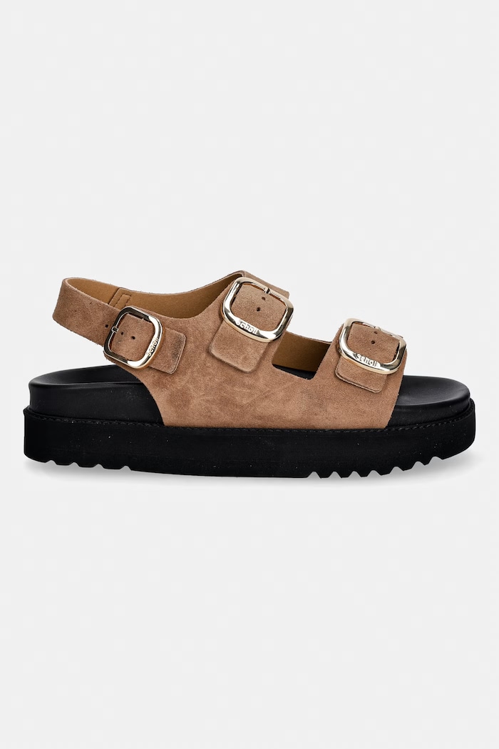 Scholl sandali in camoscio BLAKE F007761062 marrone SS26
