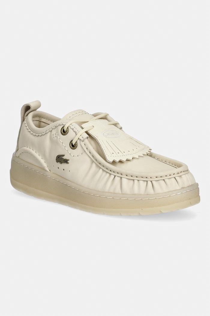 Lacoste poltopánky dámske kožené Umpire WMN Sneakers béžová 51SFA0121