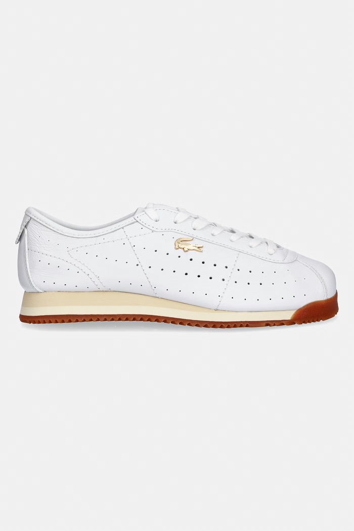 Kožené tenisky Lacoste Club-Low Sneakers 51SFA0177 biela SS26