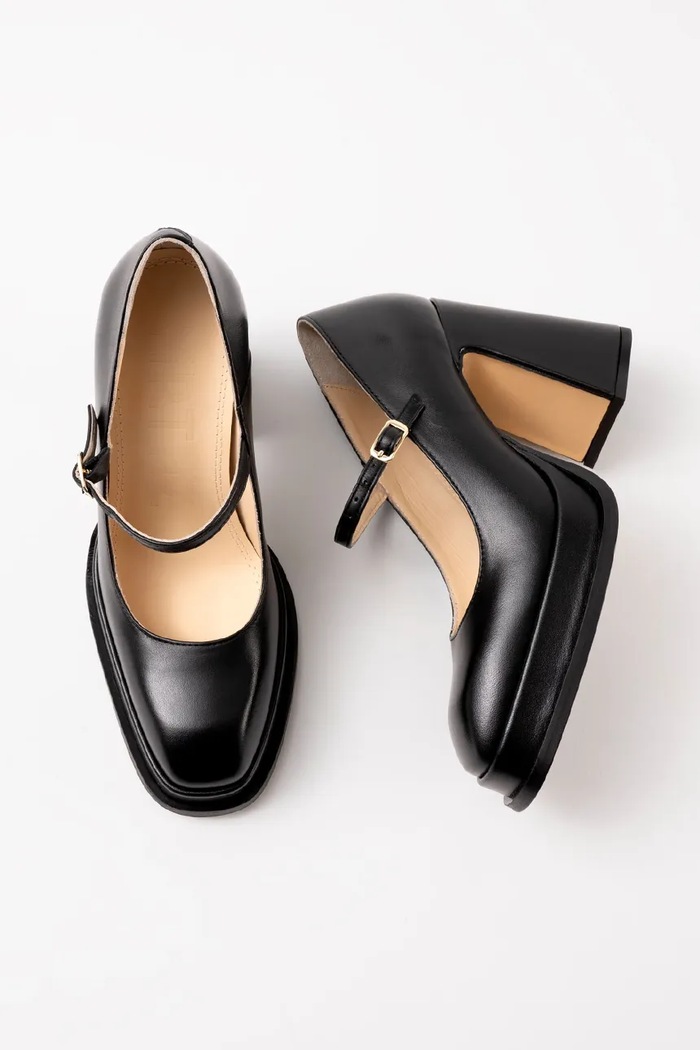 Souliers Martinez lodičky kožené CASILDA čierna CASILDA.BLACK