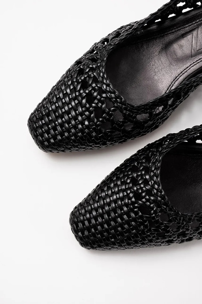 Souliers Martinez czółenka z odkrytą piętą skórzane NOVA TARRAGONA NOVATARRAGONA.BLACK