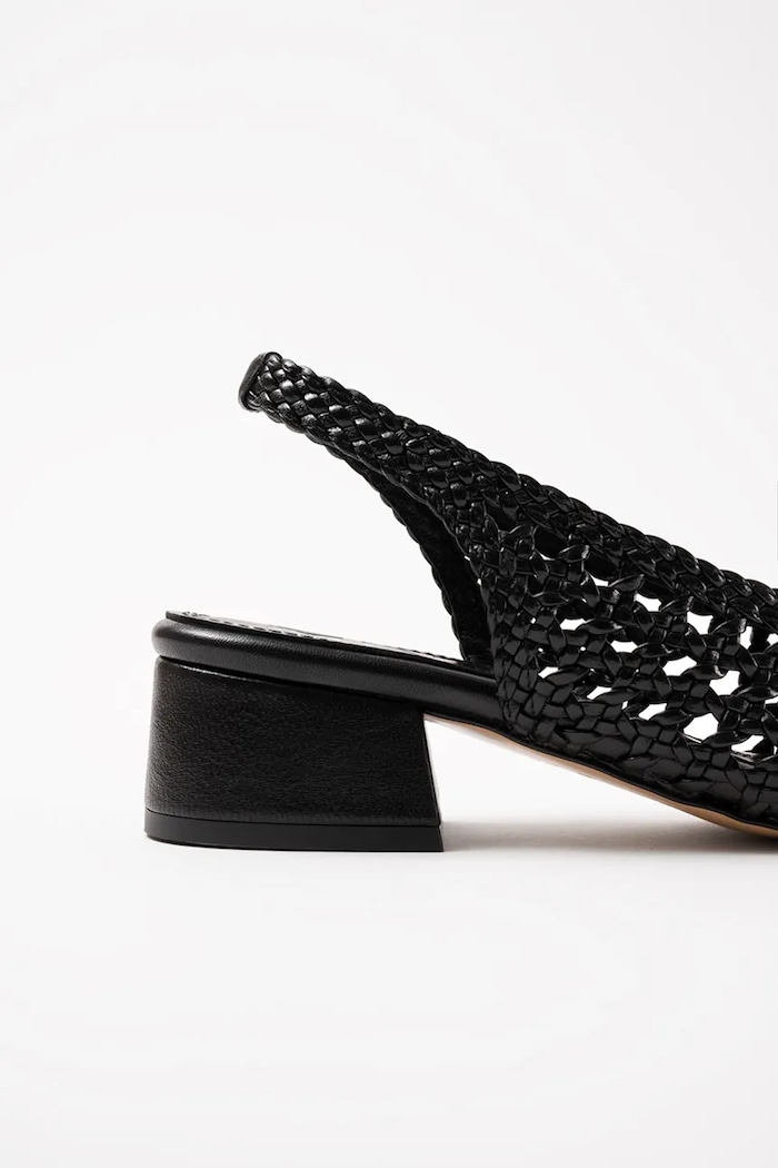 Souliers Martinez czółenka z odkrytą piętą skórzane NOVA TARRAGONA NOVATARRAGONA.BLACK