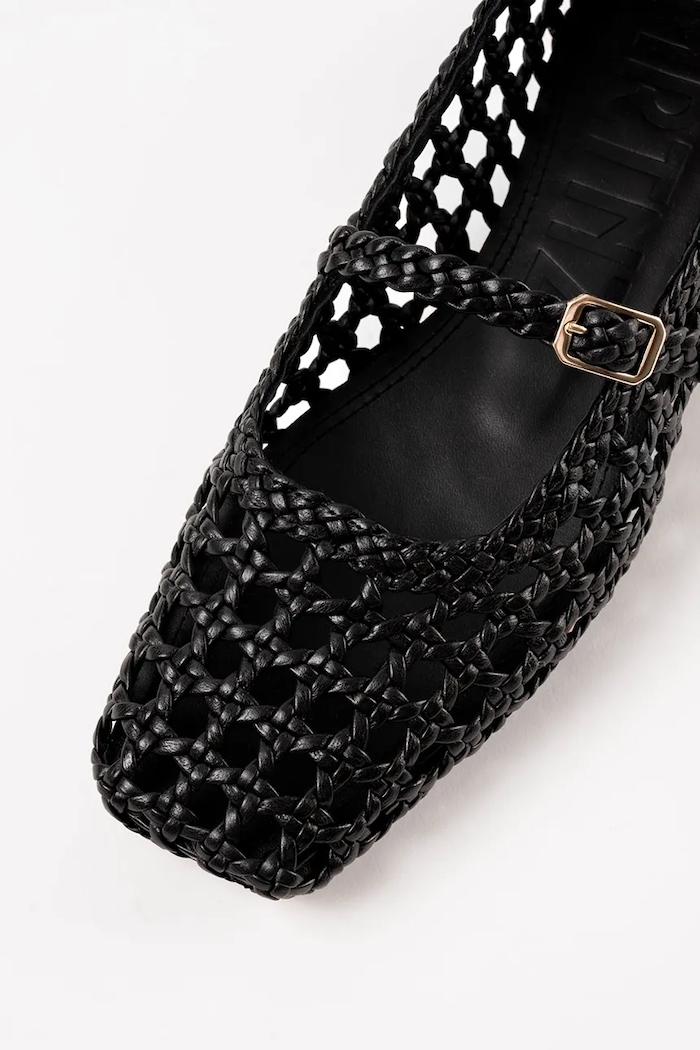 Обувки Souliers Martinez балеринки от кожа PARIS PARIS.BLACK черен