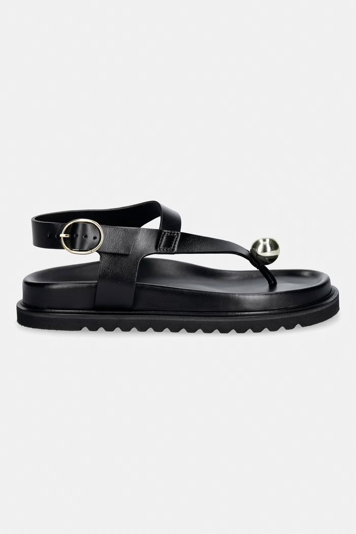 Souliers Martinez сандали дамски от кожа SPIAGGIA SPIAGGIA.BLACK черен SS26