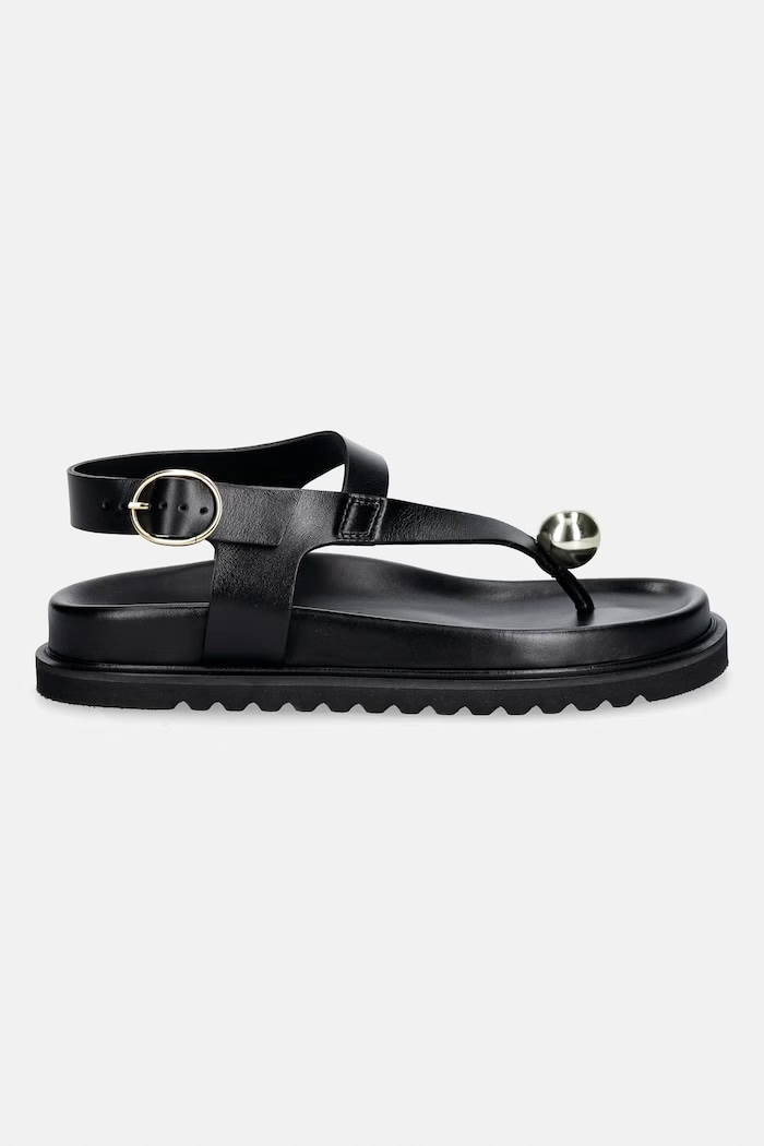 Souliers Martinez сандали дамски от кожа SPIAGGIA SPIAGGIA.BLACK черен SS26