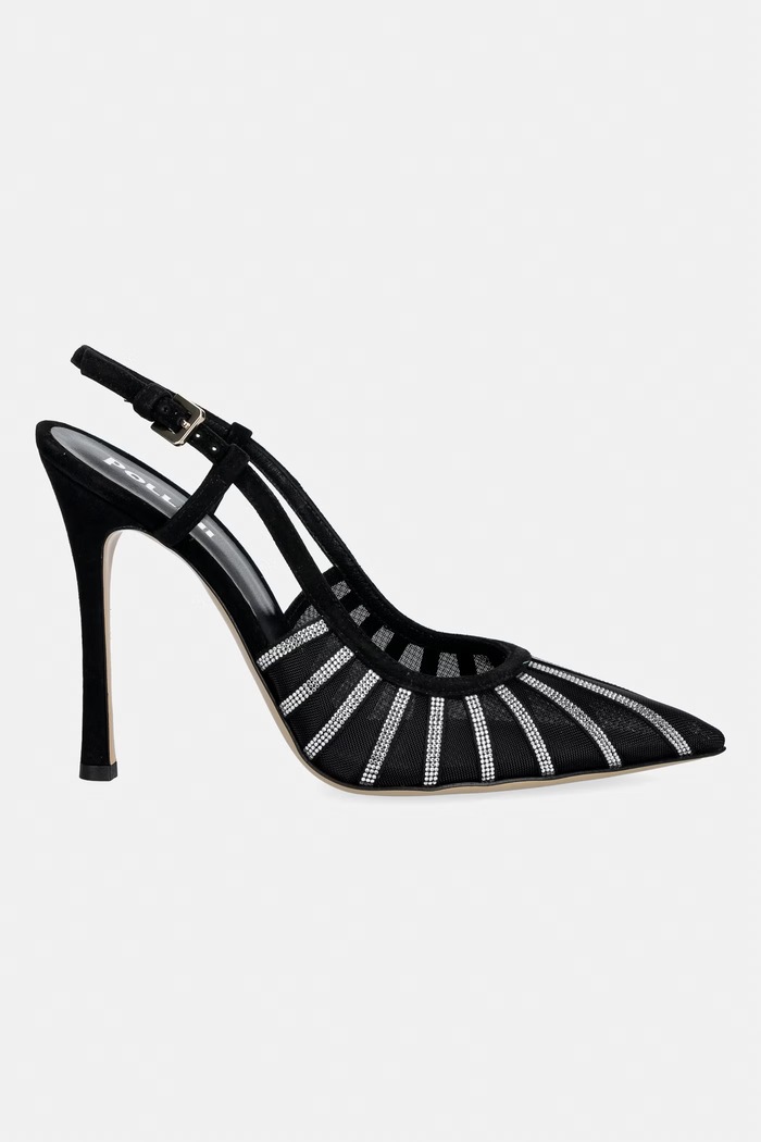 Pollini szpilki SA1028BC1OTA0000 czarny SS26