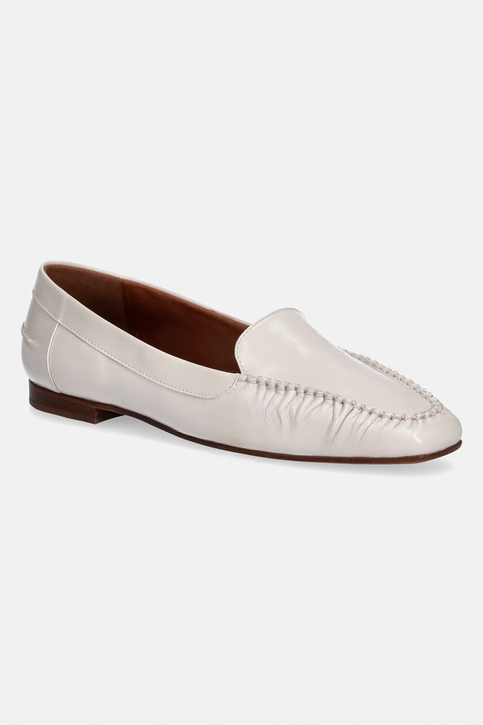 Pollini Μοκασίνια γυναικεία δερμάτινα μπεζ PA10031C1OPC0110