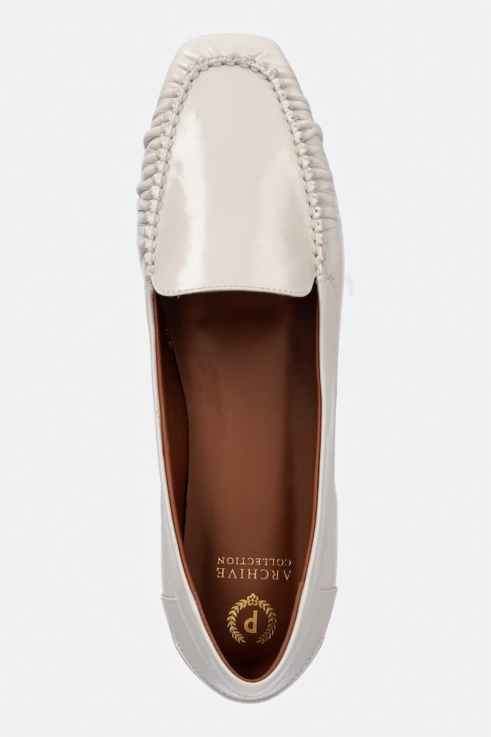 Pollini Μοκασίνια γυναικεία δερμάτινα μπεζ PA10031C1OPC0110
