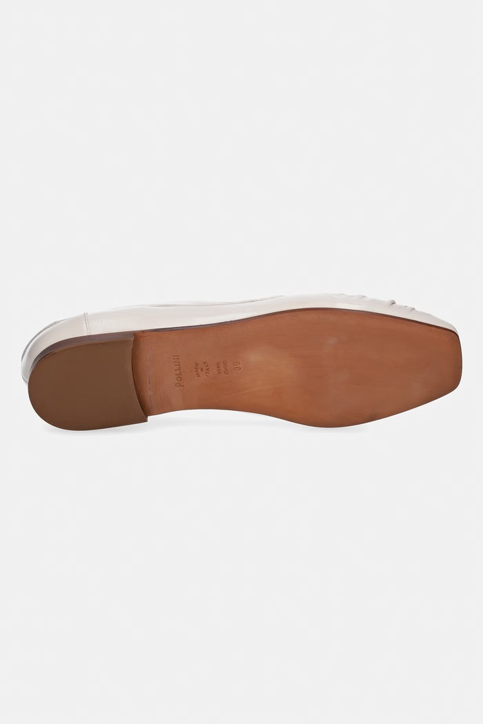Pollini Μοκασίνια γυναικεία δερμάτινα PA10031C1OPC0110 μπεζ