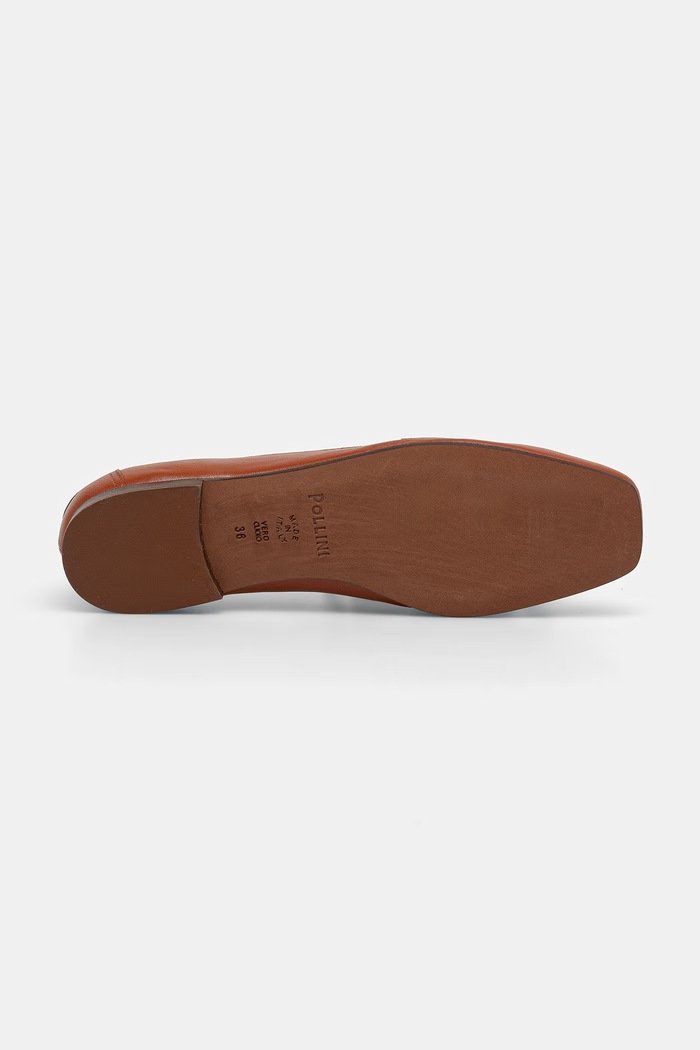 Pollini baleriny skórzane brązowy PA10201C1OPF0211