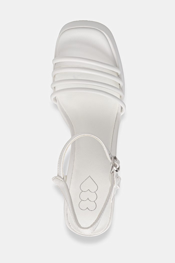 Koi Footwear sandale cu toc Cosette Platform Strappy Heels alb Cosette