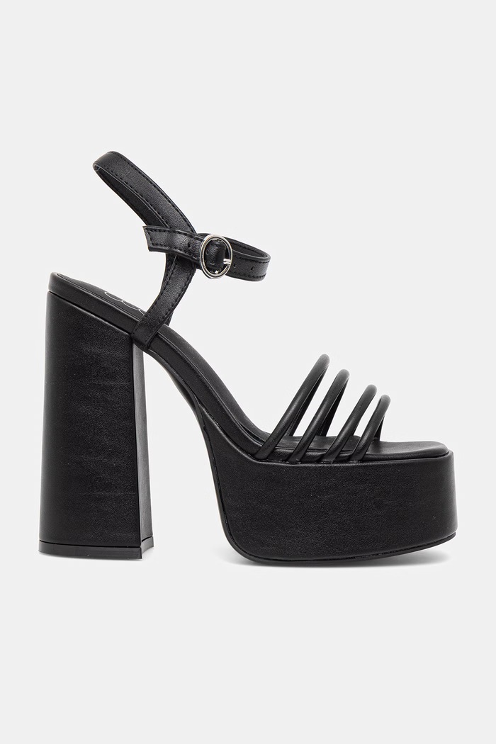 Koi Footwear sandále na podpätku Cosette Platform Strappy Heels Cosette čierna SS26