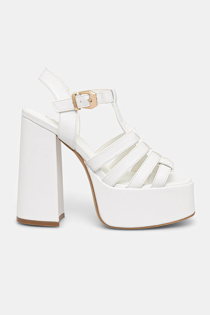 Koi Footwear sandale cu toc DBP55 alb SS26