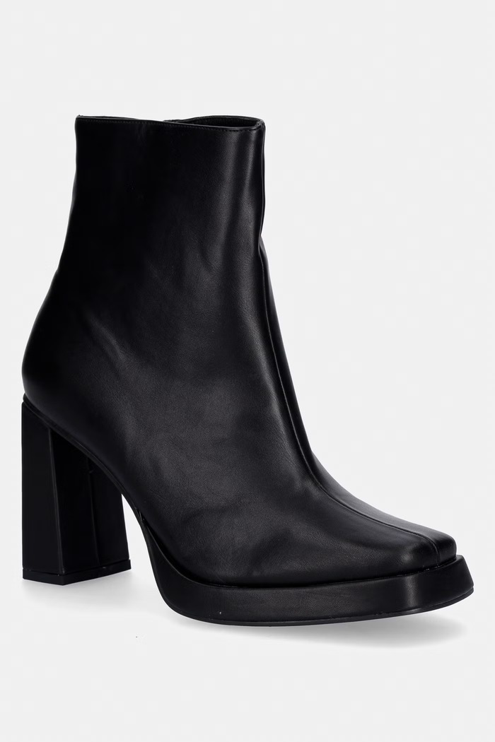 Členkové topánky Koi Footwear Halla Black Heeled Boots nezateplené čierna Halla