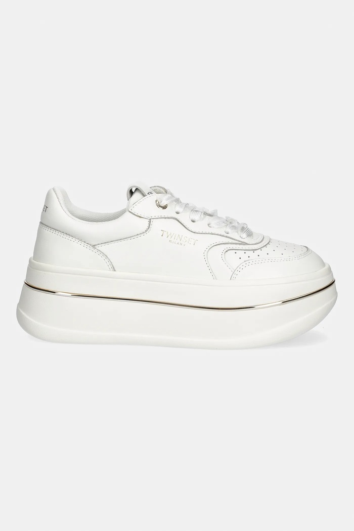 Δερμάτινα sneakers Twinset 261TCP01G.00001 λευκό SS26