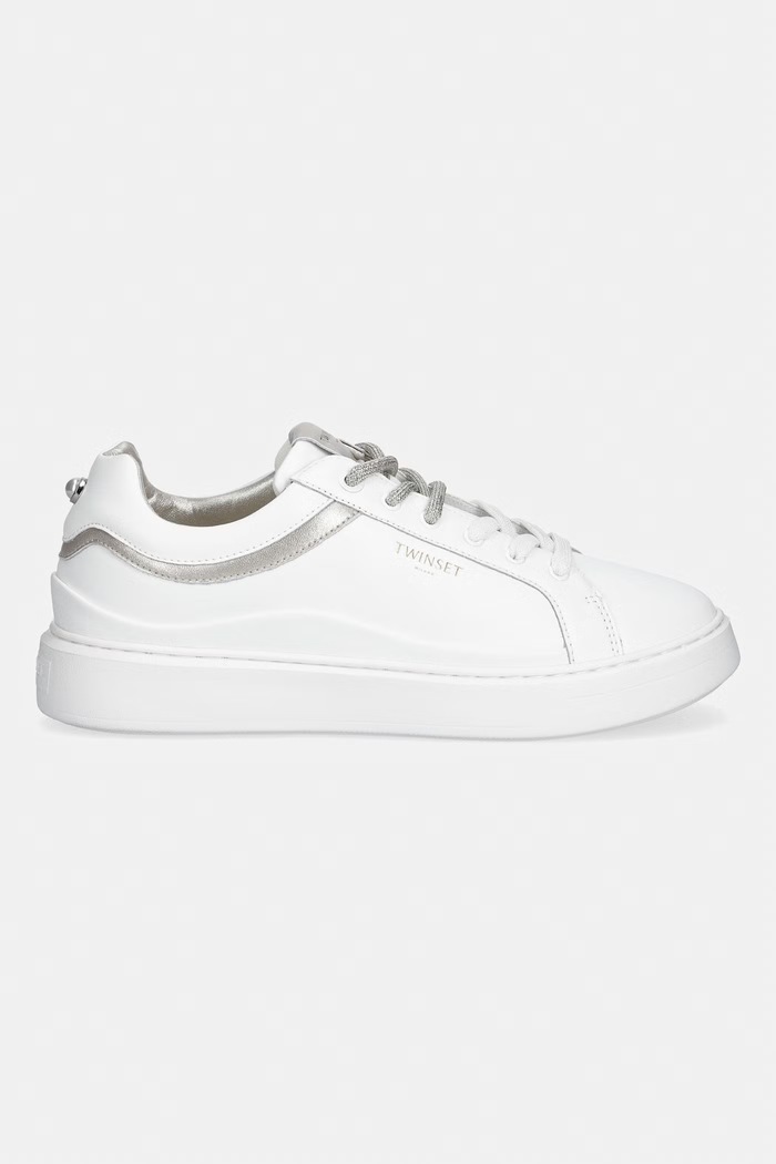 Twinset sneakers din piele 261TCP016.13246 alb SS26