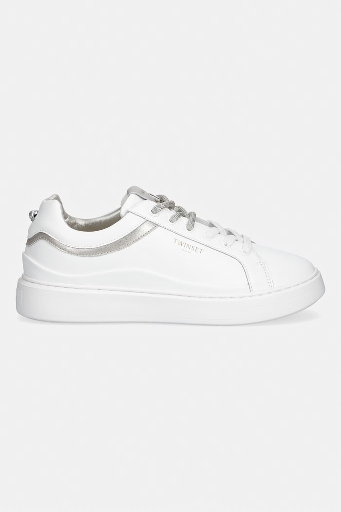 Twinset sneakers din piele 261TCP016.13246 alb SS26