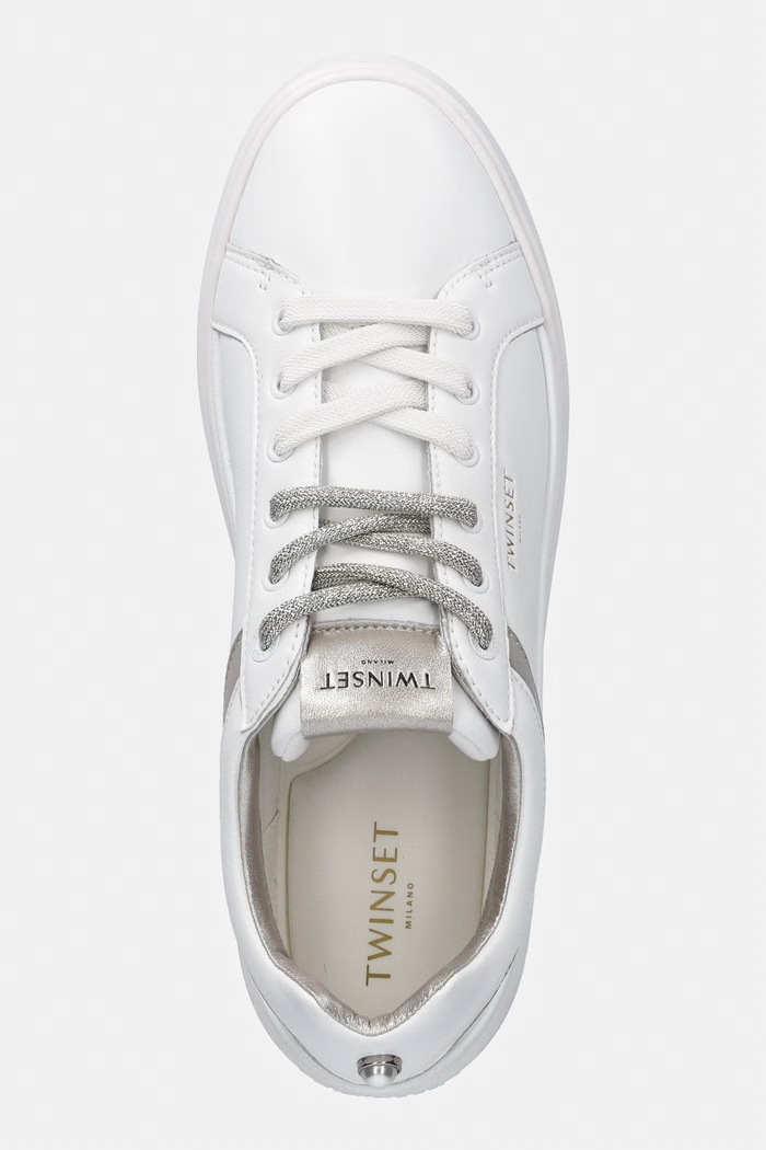 Twinset sneakers din piele alb 261TCP016.13246