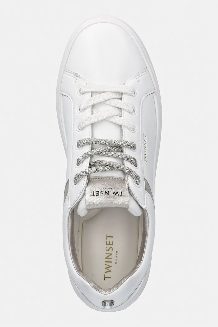 Twinset sneakers din piele alb 261TCP016.13246