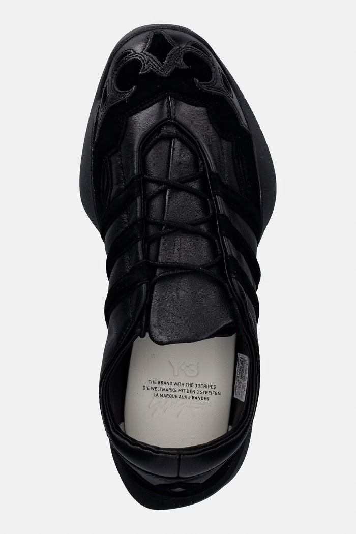 Δερμάτινα sneakers Y-3 REGU 2002 μαύρο KI0873