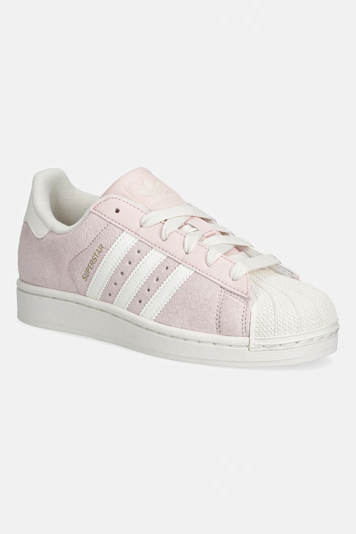 Замшевые кроссовки adidas Originals SUPERSTAR II W низкая розовый KI1456
