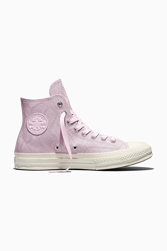 Kožené tenisky Converse Chuck 70 platforma ružová A16636C