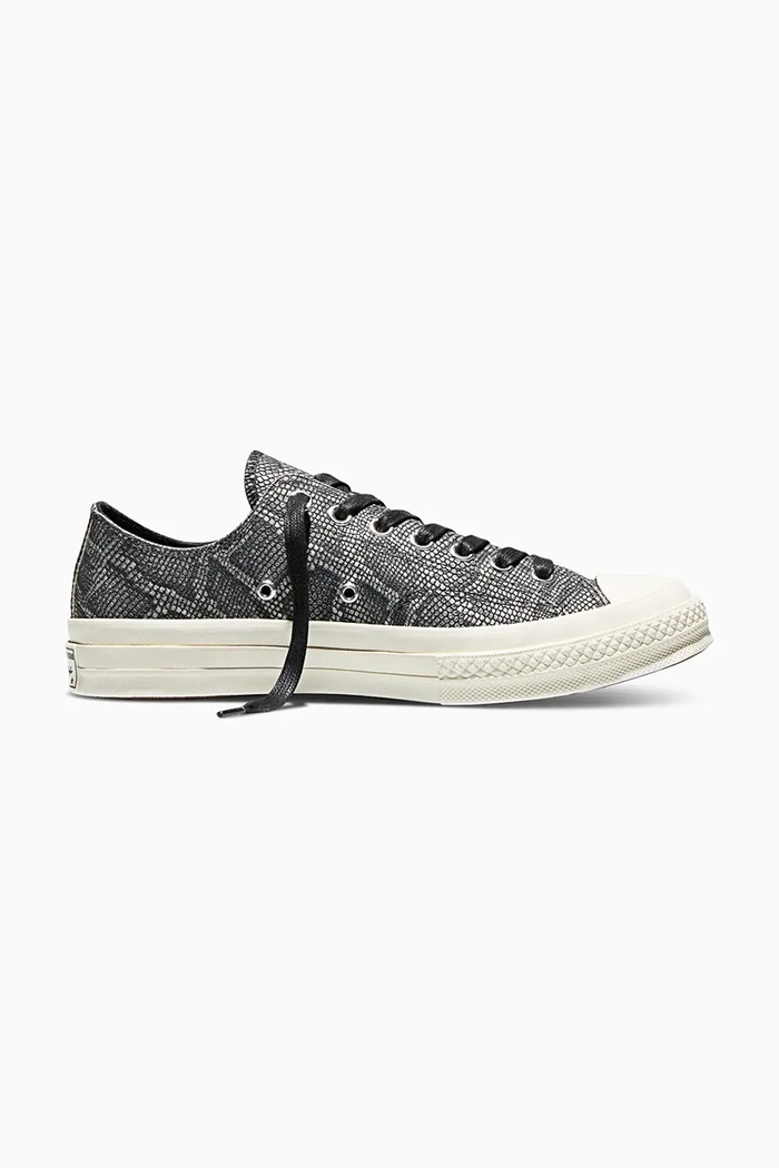 Converse tenisówki skórzane Chuck 70 płaska czarny A16637C