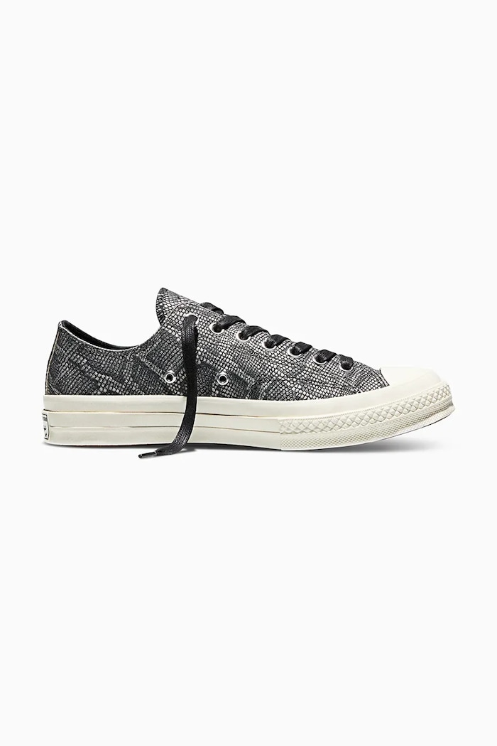 Converse tenisówki skórzane Chuck 70 płaska czarny A16637C