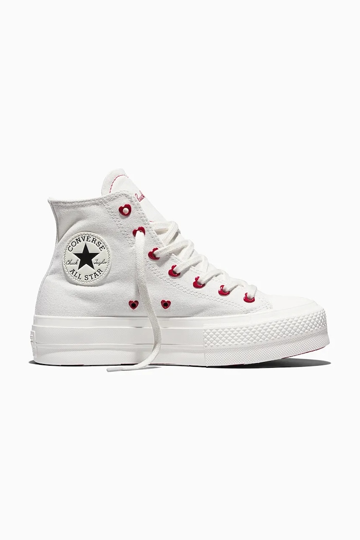 Detské tenisky Converse Chuck Taylor All Star Lift Valentine's Day textilný biela A19058C