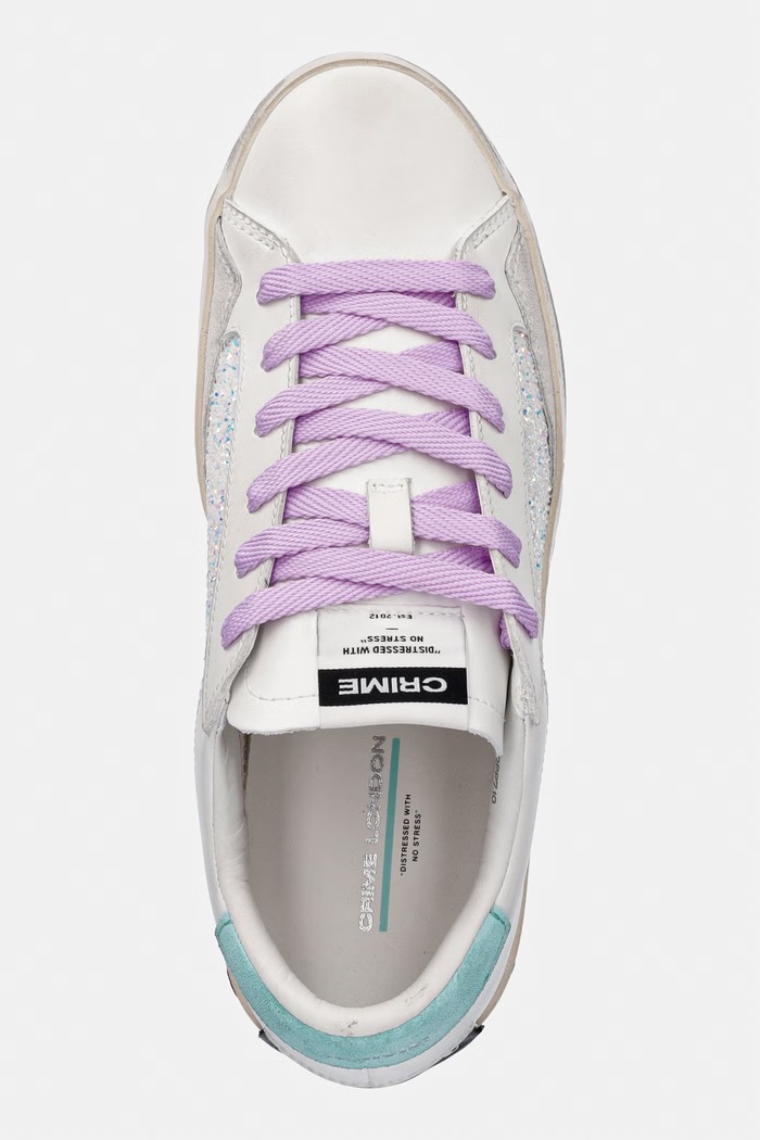 Crime London sneakers DISTRESSED alb 20000PP7.10