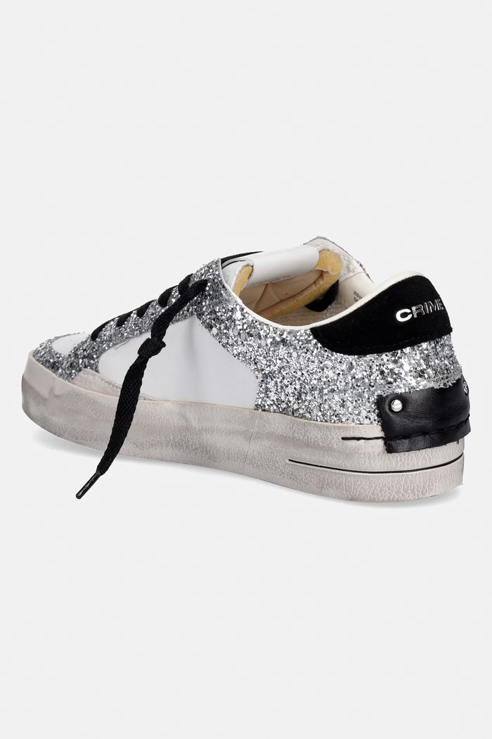 Obuwie Crime London sneakersy SK8 DELUXE 25117II8.25 srebrny