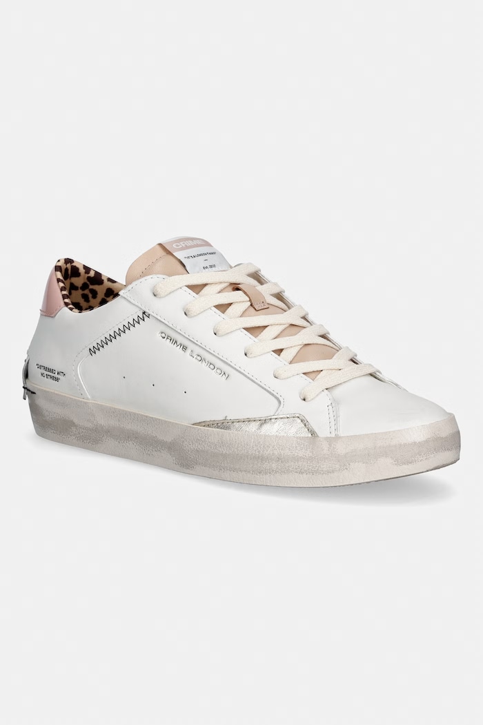 Crime London sneakers din piele DISTRESSED altele alb 29008PP8.10