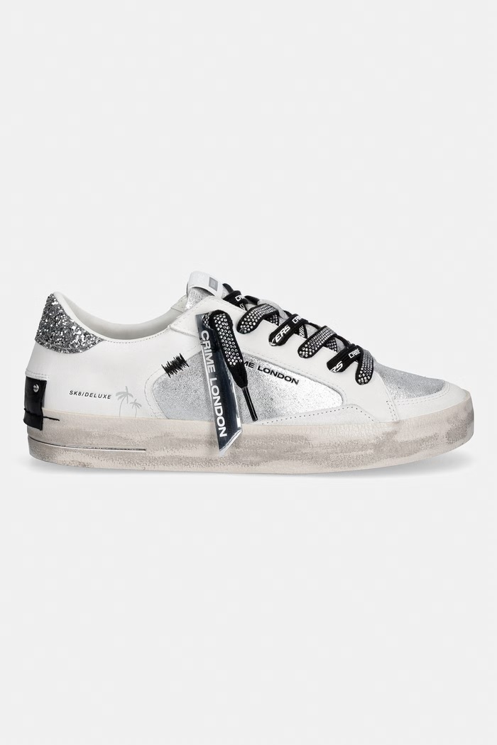 Crime London sneakersy skórzane SK8 DELUXE 29100PP8.25 biały SS26