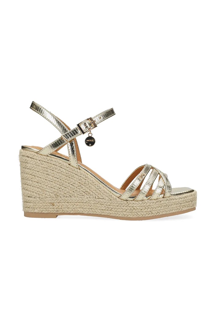 Mexx espadryle na koturnie damskie NOEMI PAKINA Heeled sandal złoty MI001603361W