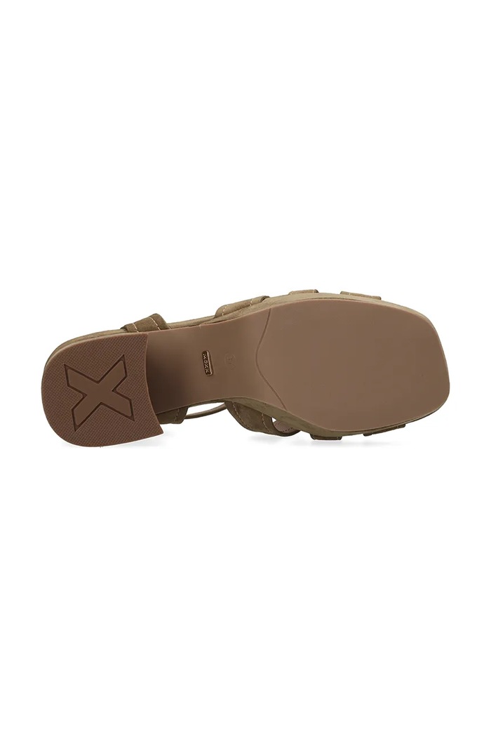 Mexx sandále na podpätku TOBIE NICKY MI001603061W.01 hnedá
