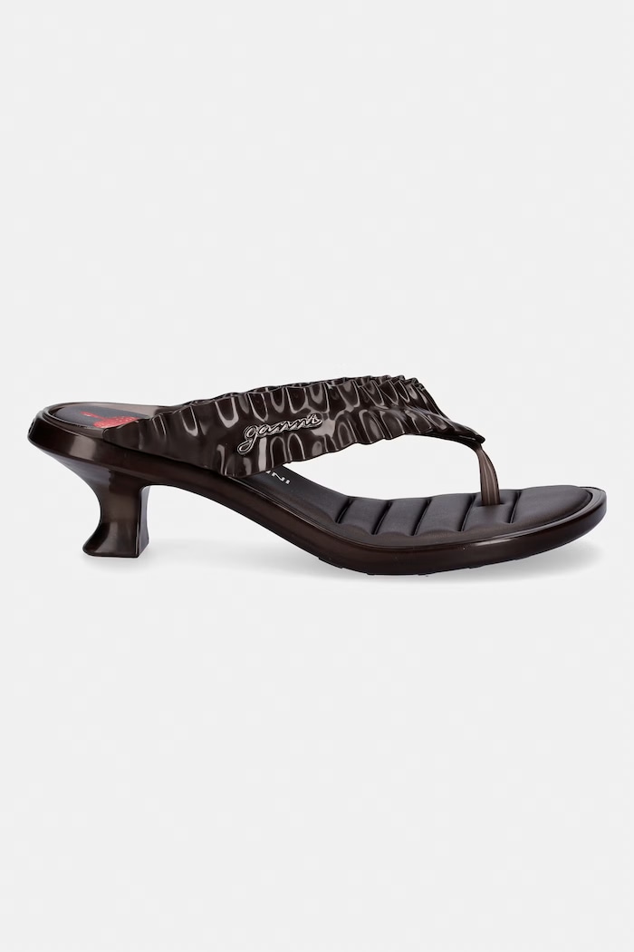 Melissa джапанки дамски THONG KITTEN HEEL + GANNI AD M38154.BX379 кафяв SS26