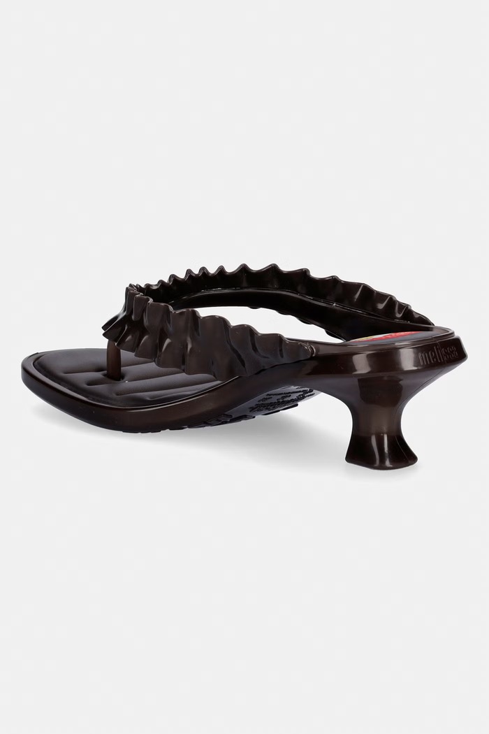 Обувки Melissa джапанки дамски THONG KITTEN HEEL + GANNI AD M38154.BX379 кафяв