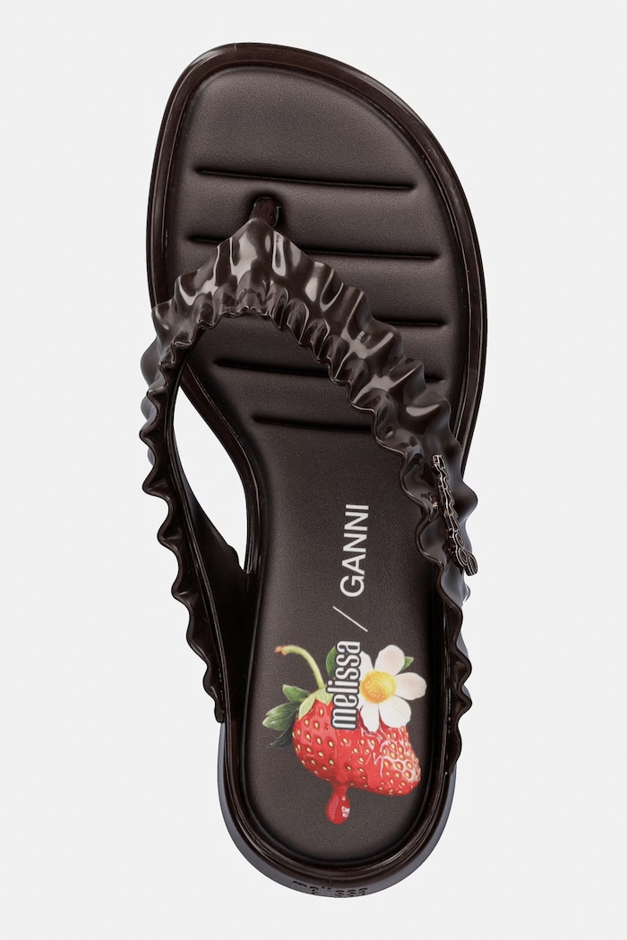 Melissa джапанки дамски THONG KITTEN HEEL + GANNI AD кафяв M38154.BX379