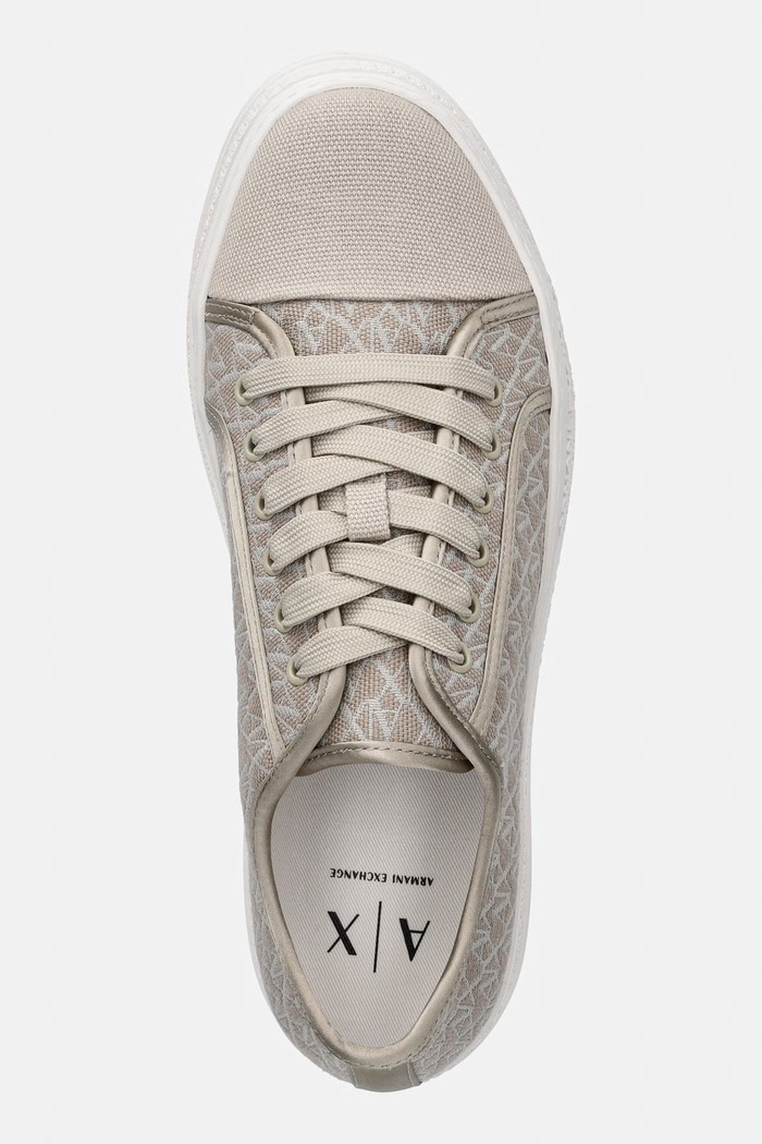 Armani Exchange кеды для женщин бежевый XW002786.AF23055.MZ738