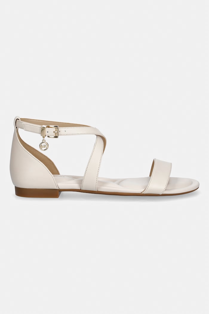 MICHAEL Michael Kors sandały skórzane Alexa Flex Flat Sandal 40S6AXFS1L.289 beżowy SS26