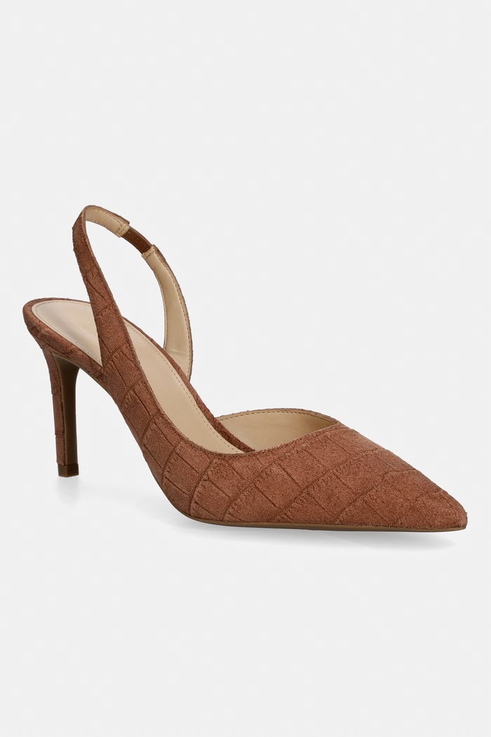 Semišové lodičky MICHAEL Michael Kors Alina Flex Sling Pump ihličkový hnedá 40S6HNMP3S.230
