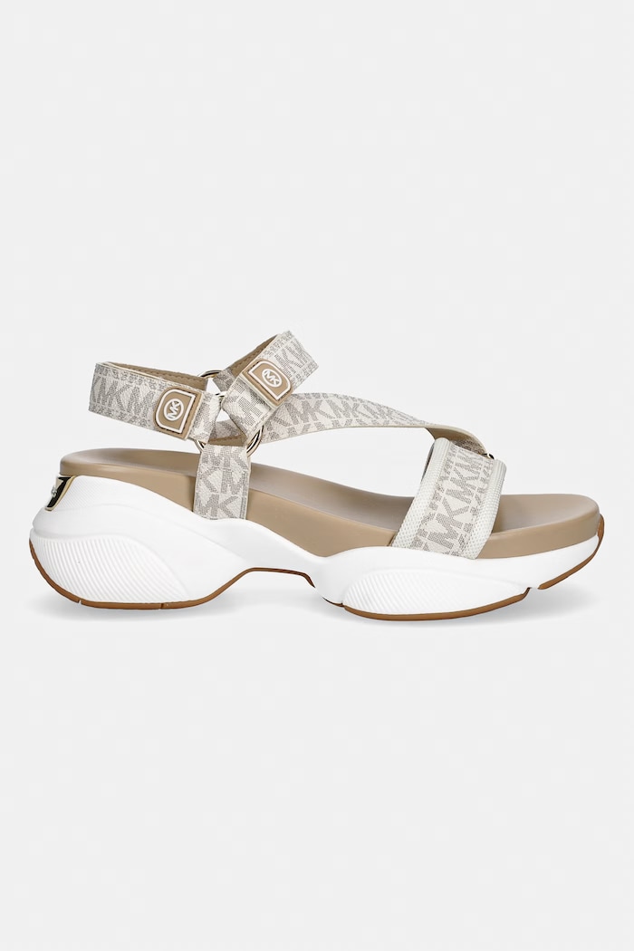 MICHAEL Michael Kors сандали със скосена пларформа дамски Bowie Sandal 43S6BWFA1B.150 бежов SS26